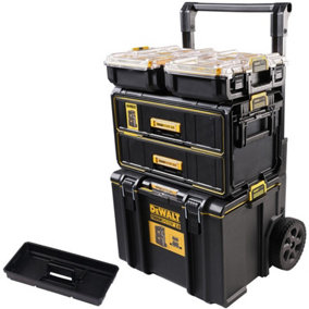 Dewalt Toughsystem DS450 Rolling Tool Storage Trolley + 2 Drawer + 2 Organisers