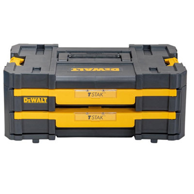 Dewalt TStak Twin Pack IV + III Tool Storage Box + 2 Shallow Drawers + Deep Draw - 5