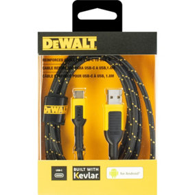 Dewalt USB C Charging Cable Type C Andriod 6ft 1.8m Reinforced Braided Cable