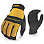DeWalt Work Gloves Synthetic Padded Leather Palm and Brow Wipe DEWPERFORM2