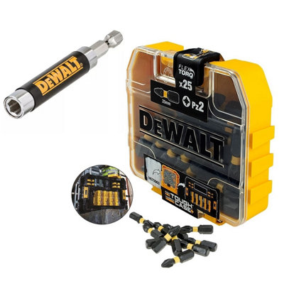 DEWALT 25Pc Impact Torsion Screwdriver Bits FLEXTORQ Tough Case
