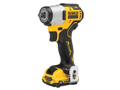 Dewalt XR Brushless Sub-Compact 3/8in Impact Wrench 12V x2 2Ah x1 3Ah battery - 3