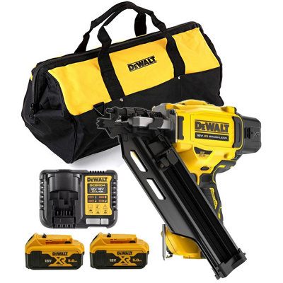 DeWalt XR DCN930P2 Cordless 18v Brushless 90mm Gasless Framing Nailer 1st Fix