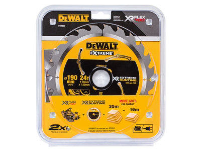 DEWALT XR FlexVolt Circular Saw Blade 190 x 30mm x 24T DIY at B Q