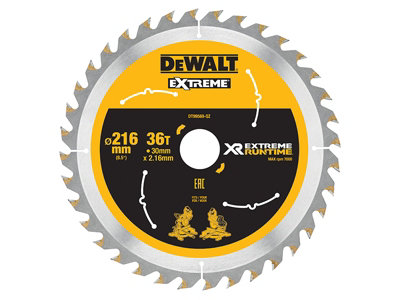 DEWALT XR FlexVolt Circular Saw Blade 216 x 30mm x 36T DIY at B&Q