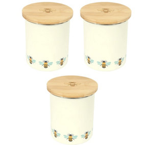 Dexam Bees Knees Set of 3 Tea/Coffee/Sugar Storage Jars Single Print