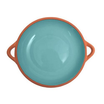 Dexam Sintra Large Glazed Terracotta Tapas Dish Duck Egg