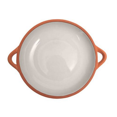 Dexam Sintra Large Glazed Terracotta Tapas Dish Stone