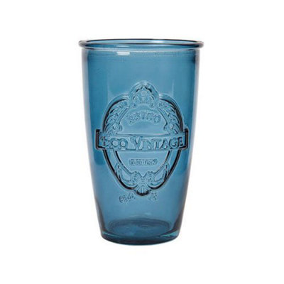 Dexam Sintra Recycled Glass Tumbler Ink Blue