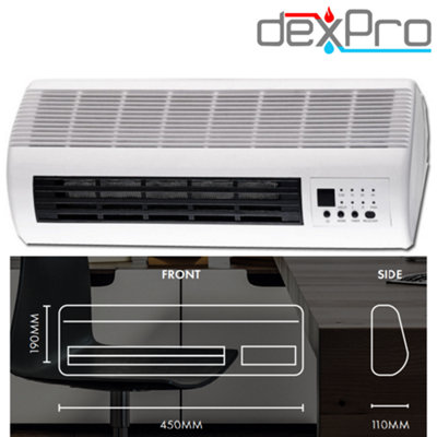 Dexpro 2kW Electric Over Door Heater Air Curtain with Thermostat - 3