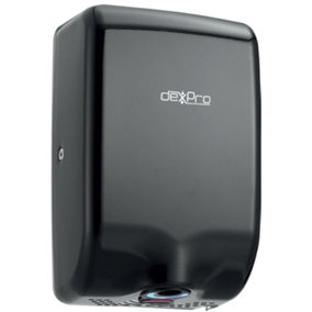 Dexpro Feisty Compact Hand Dryer: 1kW Matt Black - Stainless Steel