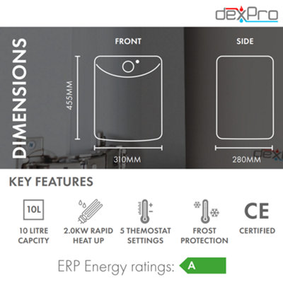 Dexpro Standalone Delux Stainless Steel Water Heater