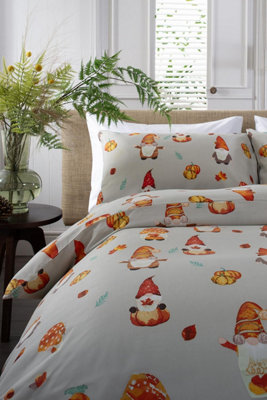 Deyongs Autumn Gonks 200 Thread Count Cotton Rich Reversible Duvet Cover Set