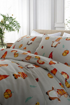 Deyongs Autumn Gonks 200 Thread Count Cotton Rich Reversible Duvet Cover Set