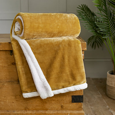 Ochre discount sherpa throw