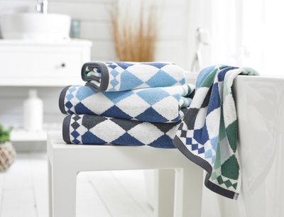 Deyongs 180cm York Blue Yarn Dyed Jacquard Throw