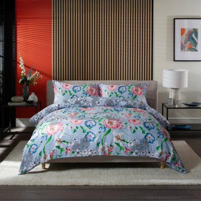 Deyongs Fancy Fondant Printed 200 Thread Count Cotton Rich Reversible Duvet Cover Set