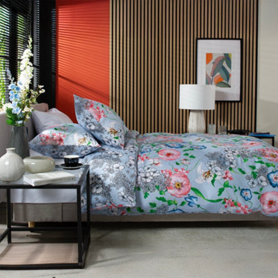 Deyongs Fancy Fondant Printed 200 Thread Count Cotton Rich Reversible Duvet Cover Set