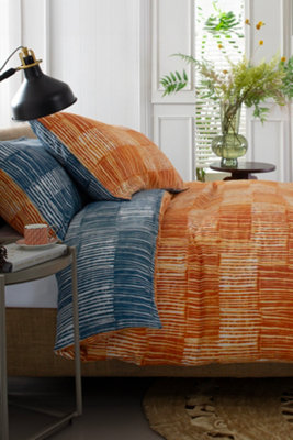 Deyongs Matches Teal & Tangerine 200 Thread Count Cotton Rich Reversible Duvet Cover Set