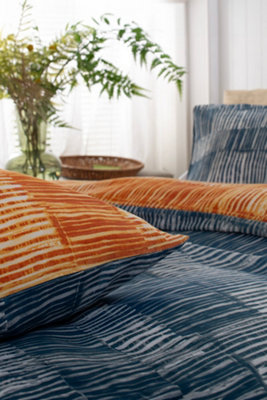 Deyongs Matches Teal & Tangerine 200 Thread Count Cotton Rich Reversible Duvet Cover Set
