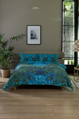 Deyongs Peacock Digital Printed Soft 100% Cotton Duvet Set