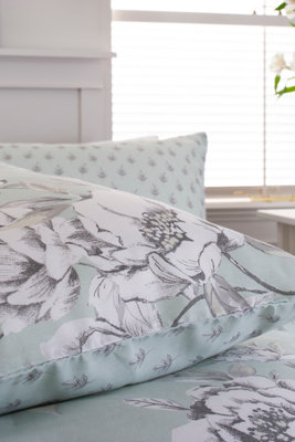 Deyongs St George Green 200 Thread Count Cotton Rich  Reversible Duvet Cover Set Green