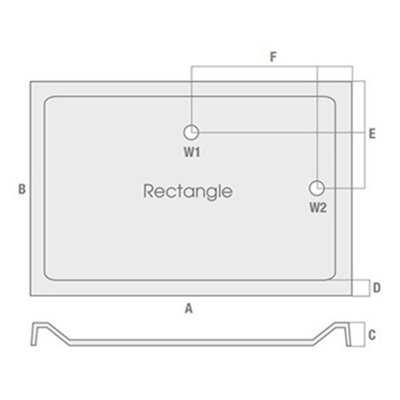 Dezine 1400 X 900mm Rectangular Shower Tray