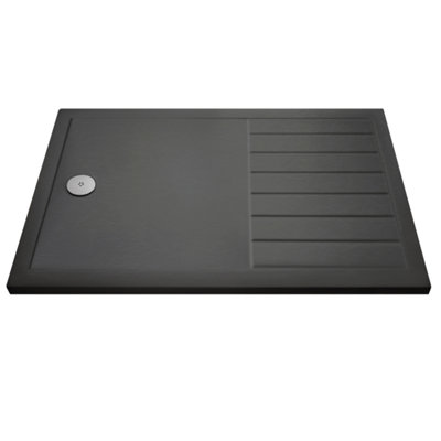 Dezine 1700 x 700mm Slate Grey Walk In Shower Tray, End Wast Price Comparisons | Compare The Build