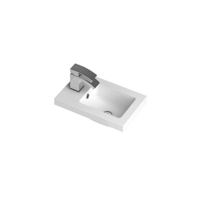 Dezine 400mm Slimline Basin Gloss White