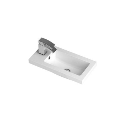 Dezine 500mm Slimline Basin Gloss White