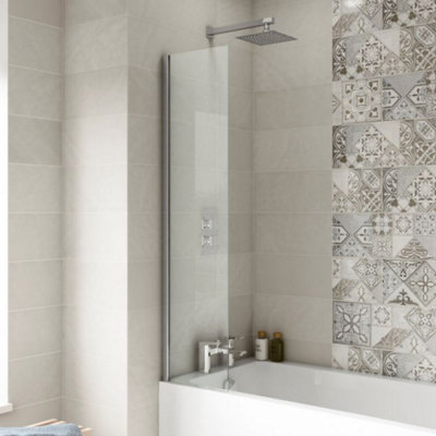 Dezine 6mm 350mm Straight Fixed Shower Bath Screen Price Comparisons | Compare The Build