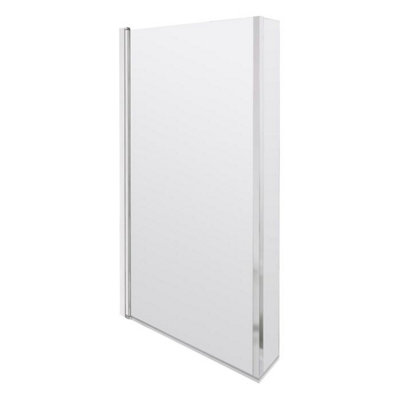 Dezine 6mm L Shaped Shower Bath Screen, Hinged