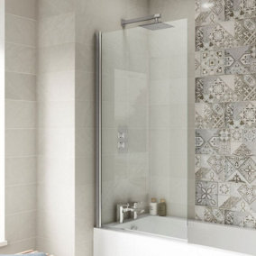 Dezine 800mm Frameless Shower Bath Door - 6mm Glass