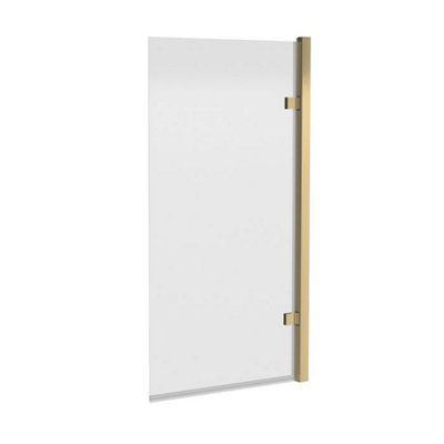 Dezine 8mm Brushed Brass Straight Bath Screen Price Comparisons | Compare The Build