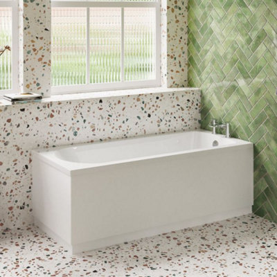 Dezine Alto 1600 x 700mm Single Ended Straight Bath