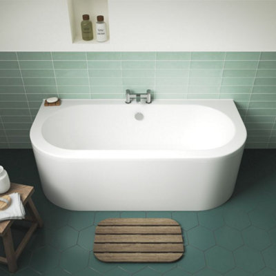 Dezine Alto 1700 x 700mm Back To Wall Bath with Panel Price Comparisons | Compare The Build