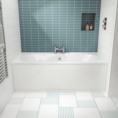 Dezine Alto 1700 x 700mm Double Ended Bath, Bath Panel, Bath Filler and Bath Waste Kit Price Comparisons | Compare The Build