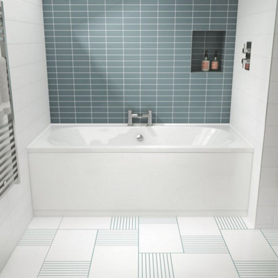 Dezine Alto 1700 x 750mm Double Ended Bath | DIY at B&Q