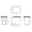 Dezine Alto Back To Wall Toilet with Soft Close Seat