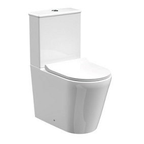 Dezine Alto Pure Rimless Close Coupled Toilet with Soft Close Seat