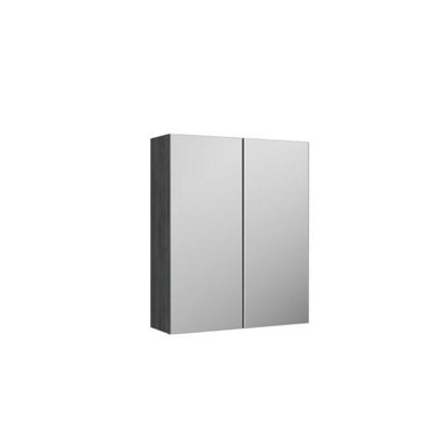 Dezine Avon 2 600mm Anthracite Mirror Unit Price Comparisons | Compare The Build