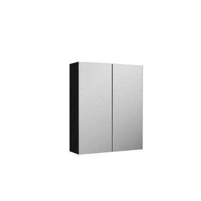 Dezine Avon 2 600mm Charcoal Black Mirror Unit Price Comparisons | Compare The Build