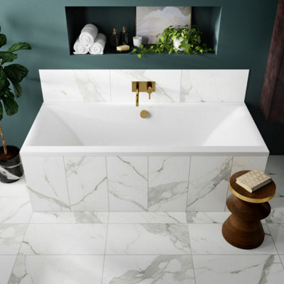 Dezine Cubo 1700 x 750mm Reinforced Double Ended Bath