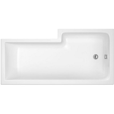 Dezine Cubo 1700 x 850mm L Shaped Left Hand Shower Bath