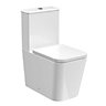 Dezine Cubo Pure Rimless Close Coupled Toilet with Soft Close Seat