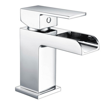 Dezine Danube Basin Mixer with Push Button Waste