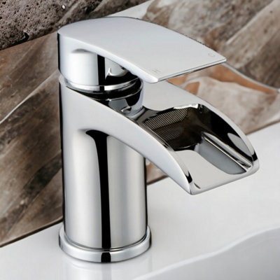 Dezine Lena Basin Mixer with Push Button Waste