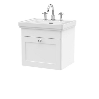 Dezine Loire 2.0 500mm Wall Hung Vanity Unit - 3 Tap Hole Price Comparisons | Compare The Build