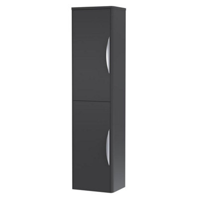 Dezine Nile 350mm Satin Anthracite Tall Storage Unit