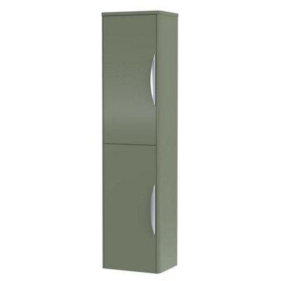 Dezine Nile 350mm Satin Green Tall Storage Unit Price Comparisons | Compare The Build